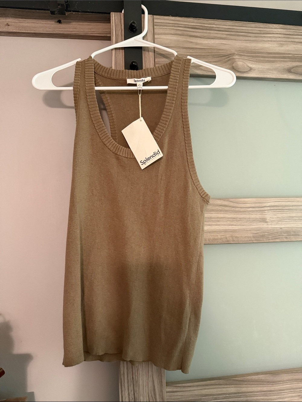 Splendid Tan Ribbed Tank